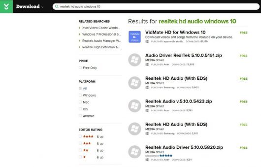 realtek hd audio manager mac