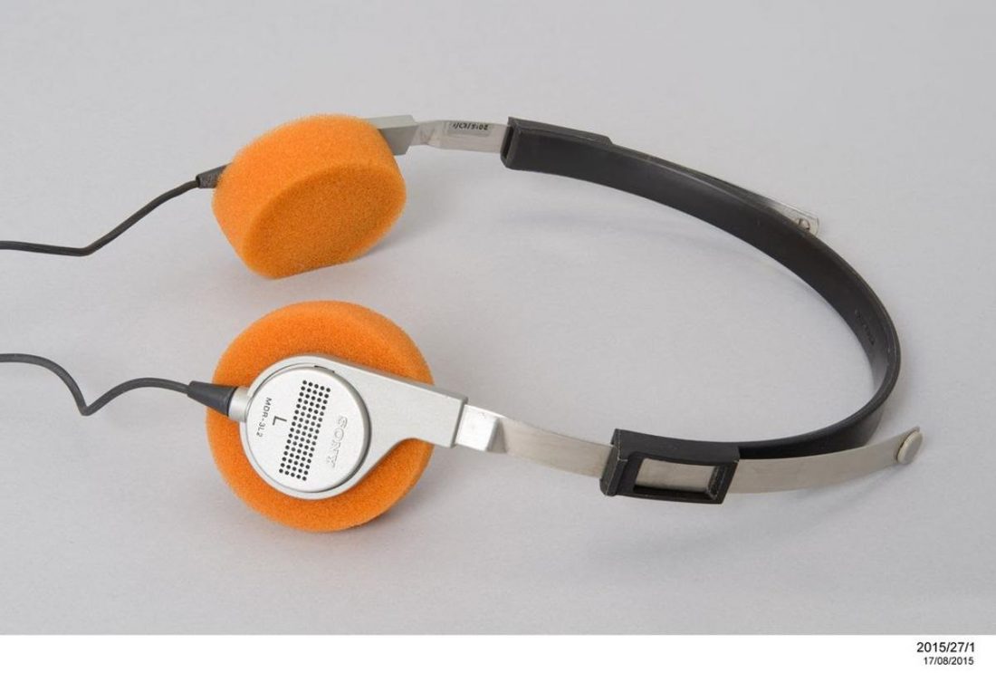 Original Walkman headphones. (From MAAS Museum)