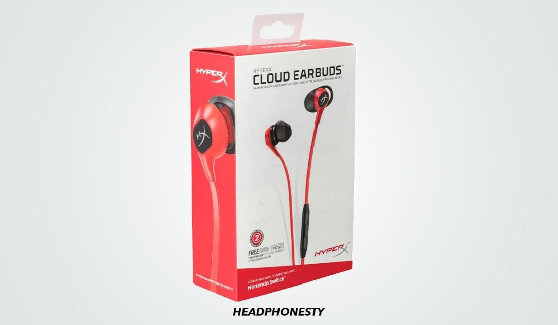 HyperX Cloud Earbuds old packaging (From: Amazon)