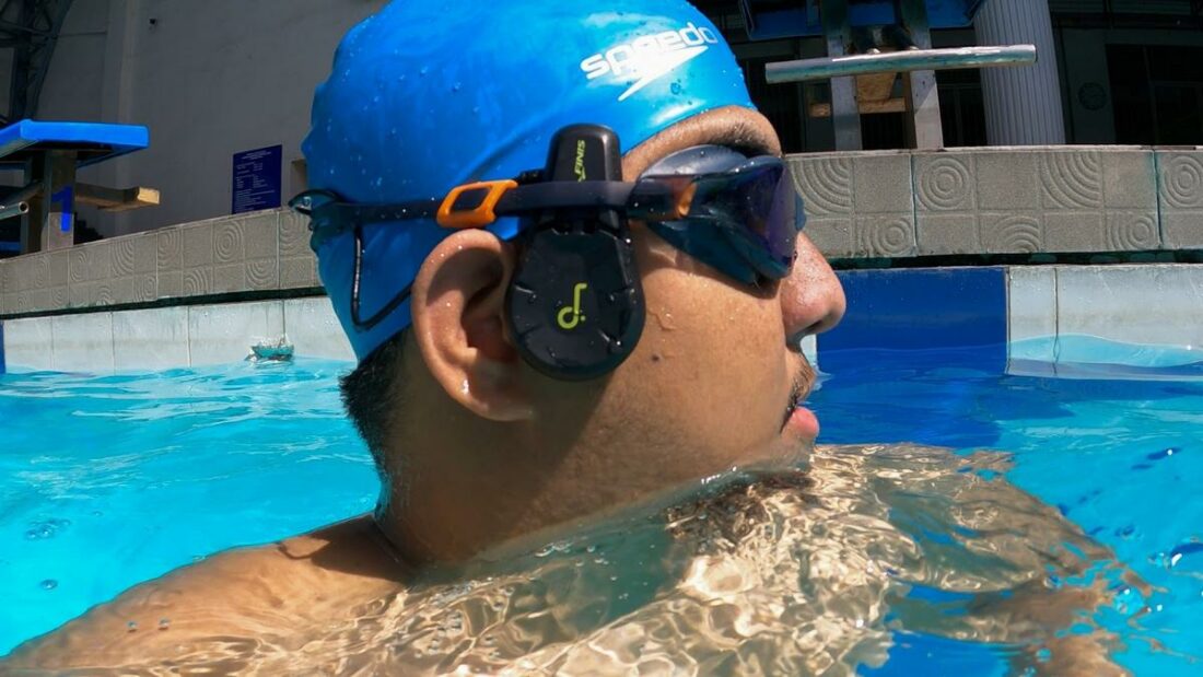 The Finis Duo look weird when worn but who cares? (From: Josh Geronimo)