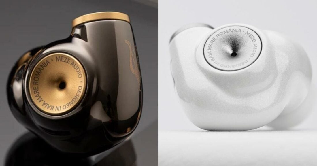Side-by-side comparison of the Meze Audio ADVAR (left) and ALBA (right) IEMs. (From: Meze Audio)
