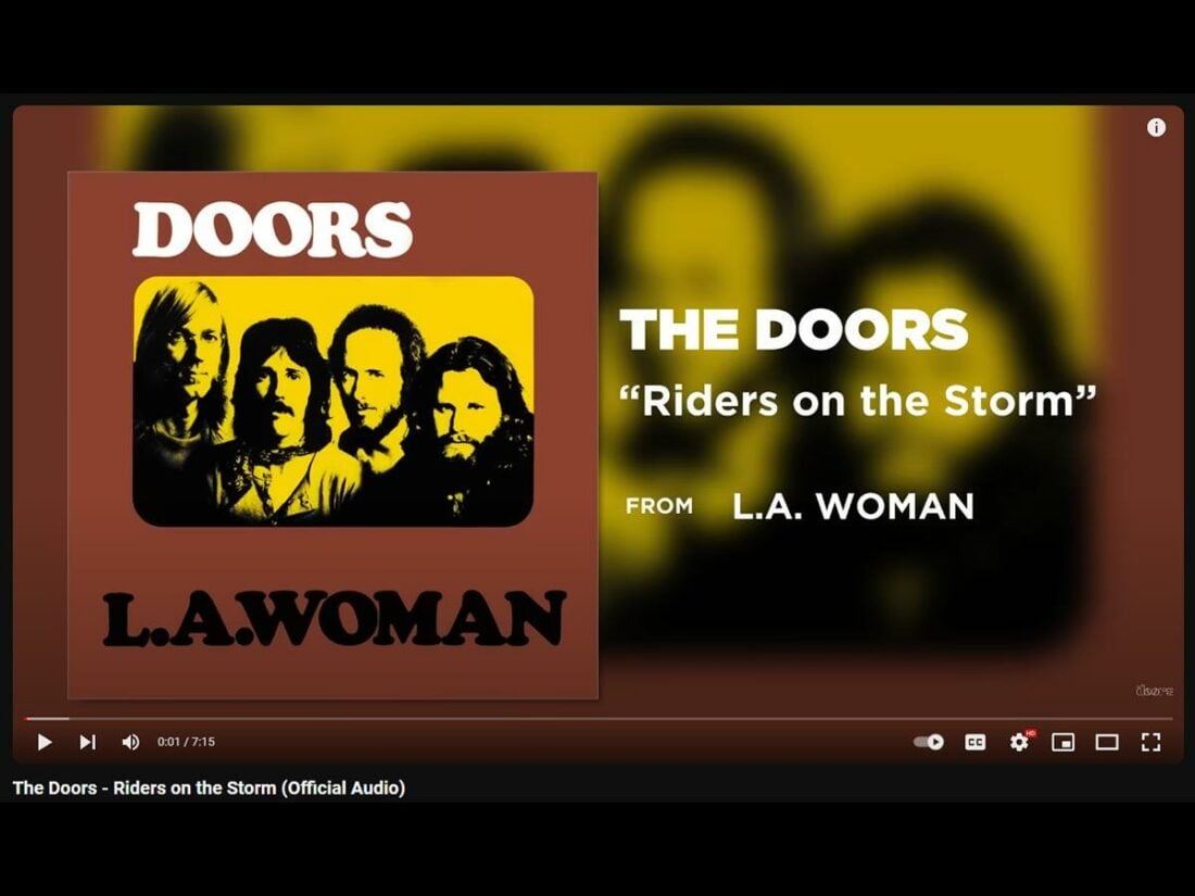 Riders on the Storm - The Doors (L.A. Woman) [From: Youtube]