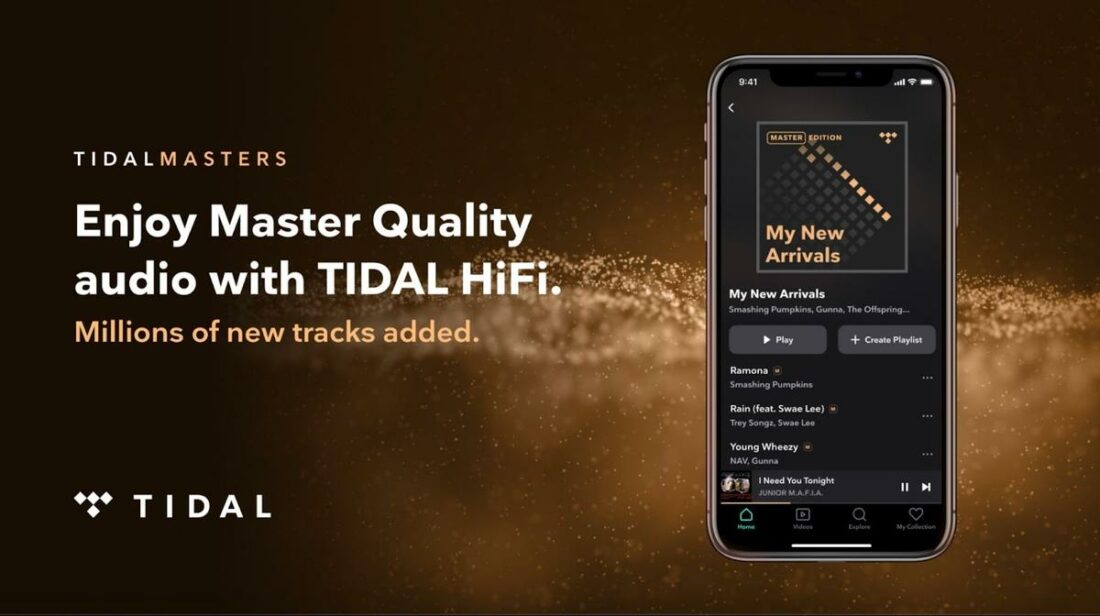 TIDAL's past ad about TIDAL Masters, which features the MQA format. (From: TIDAL)