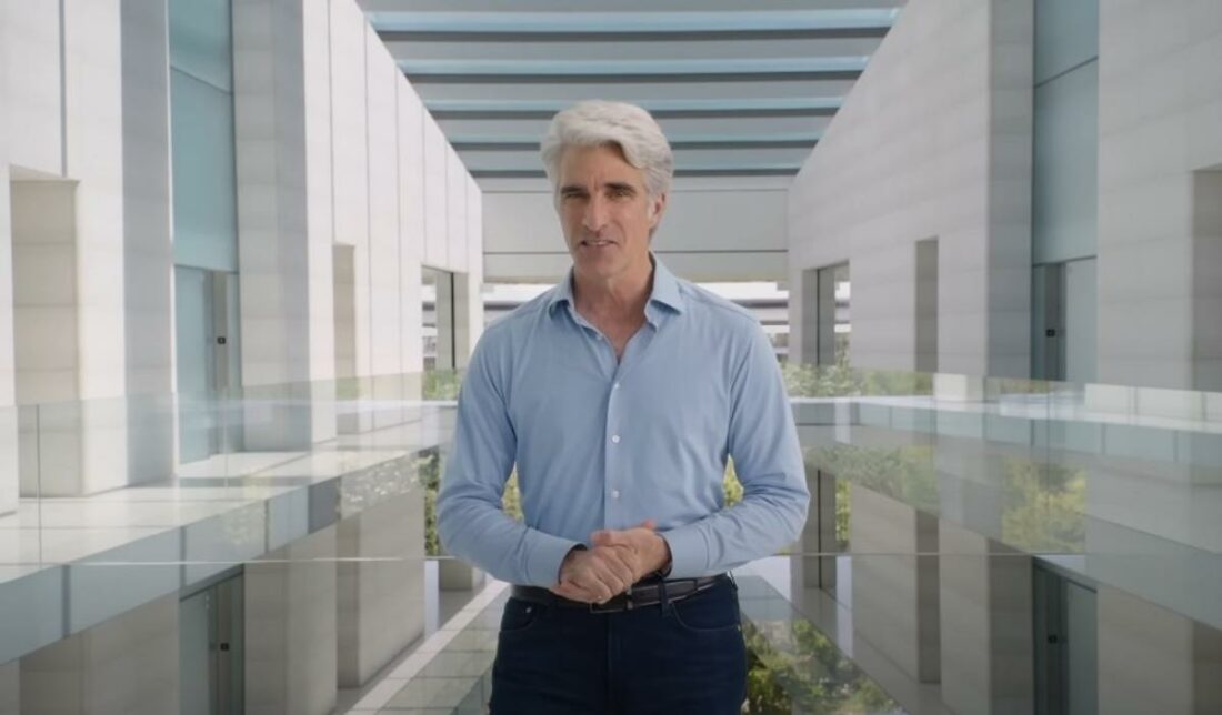 Apple software executive Craig Federighi. (From: Apple/YouTube)