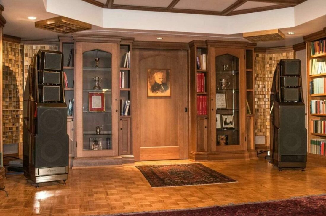 The Ralston Listening Library uses two Wilson Audio Chronosonic XVX loudspeakers. (From: John Marks/Future Audiophile)